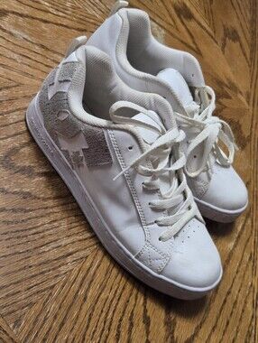 White Low-Top DC Sneakers
